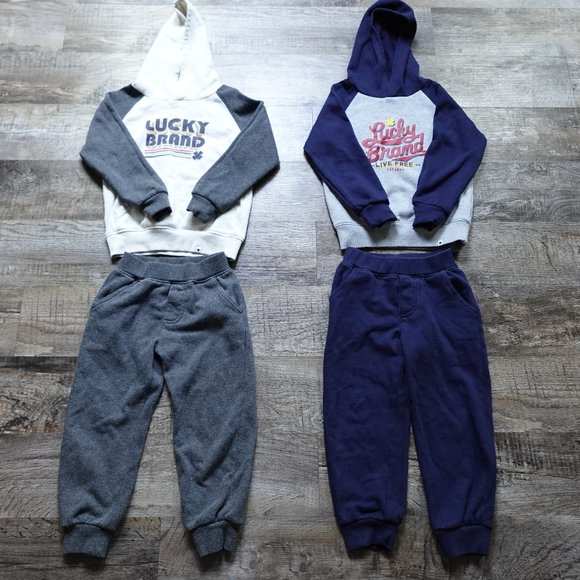 Lucky Brand Other - Lucky Brand boy's sweat pants and hoodies boy's size 5 two sets MB2